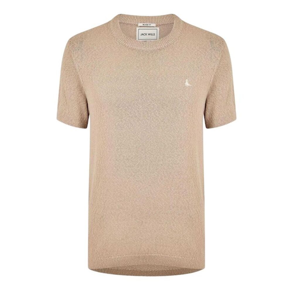 Jack Wills Mens Knitted T-Shirt / Beige
